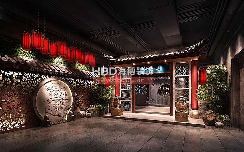 餐廳裝修設(shè)計,川菜館裝修設(shè)計,川味火鍋餐廳裝修設(shè)計,海博裝飾.jpg